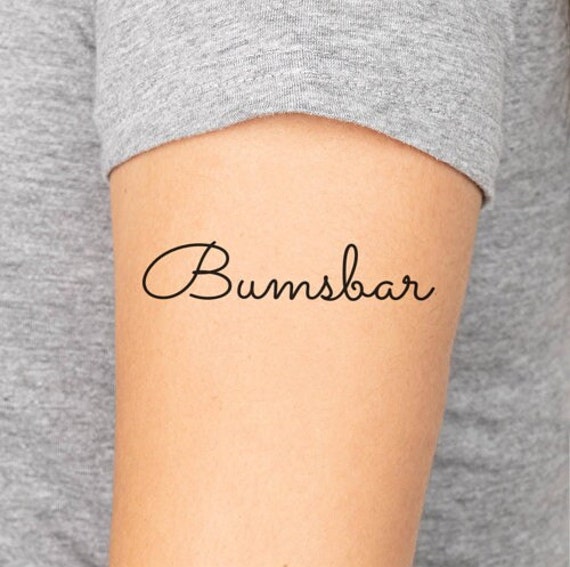 Bumsbar Tattoo | Temporär von Etsy - saufenistauchsport