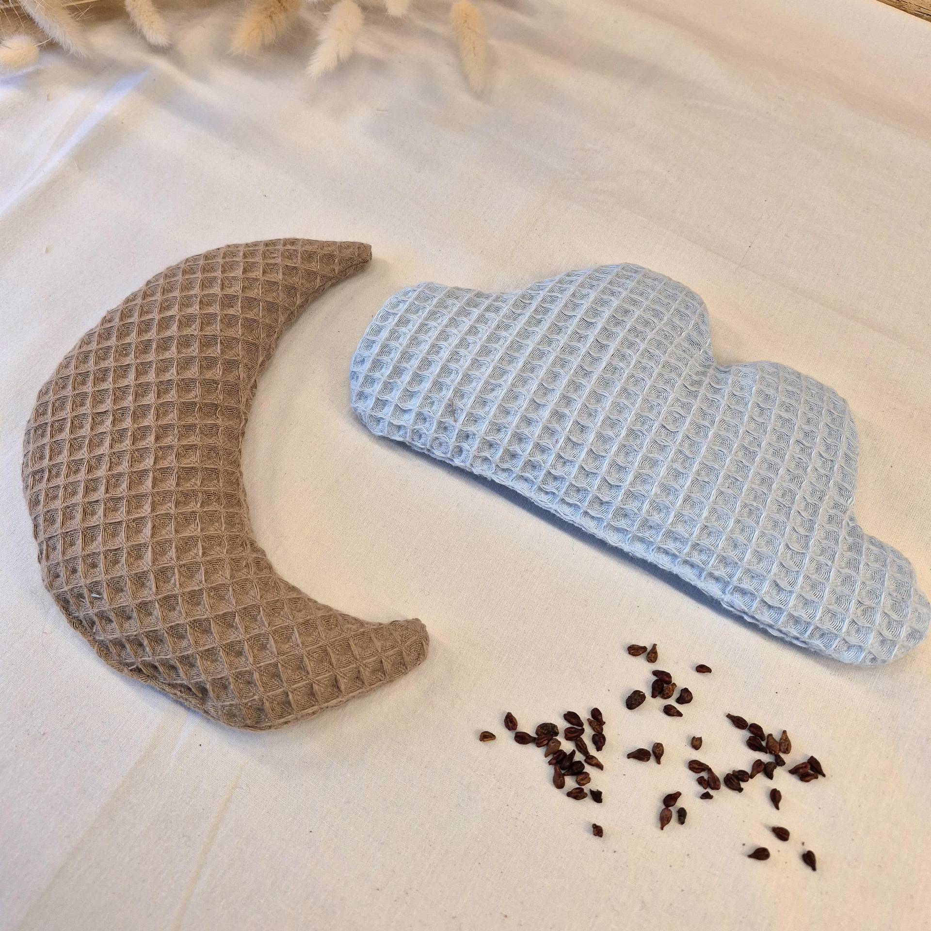 Körnerkissen Set Baby Mond & Wolke | Wärmekissen Traubenkernkissen Geschenk Geburt, Taufe Für Geschwister von Etsy - schneiderklein