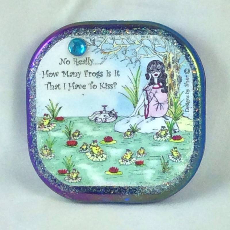 Frogs - Taschenspiegel, Katze, Skurrile Lustige Sprüche, Freundin Geschenke, Brautjungfer Humorvolle Illustrationen Von Sher von Etsy - sherdesigns