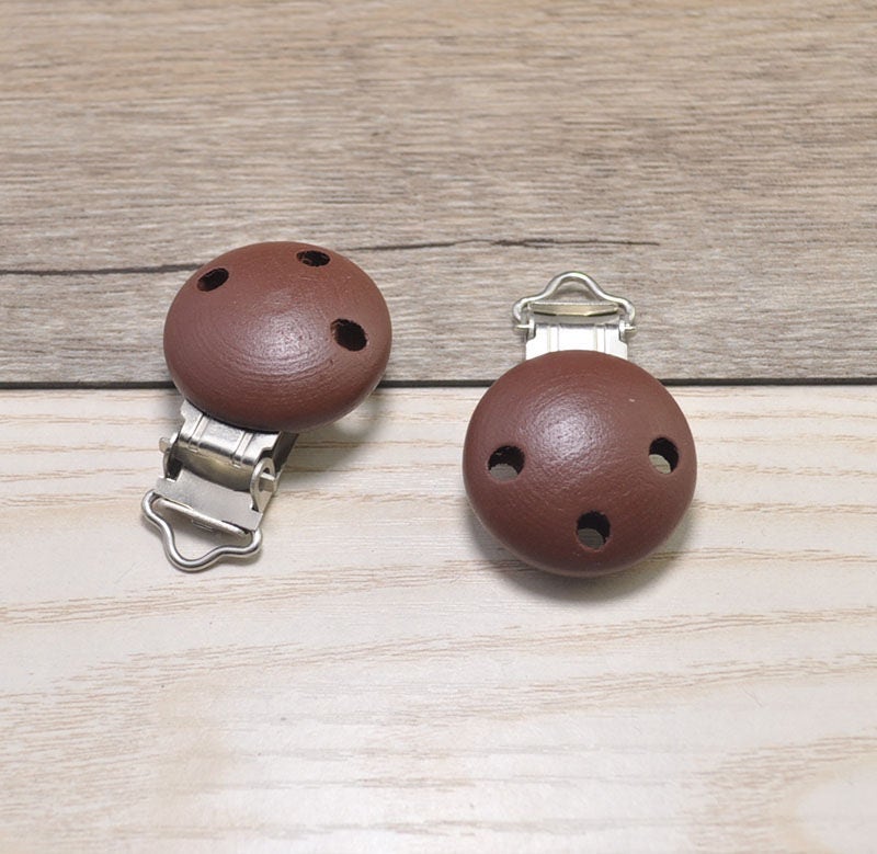 5Pc Natürlichen Holz Schnuller Clips 30mm ~ 1, 18 "', Tief Kaffee Binky Hosenträger Clips, Dummy-Clips, Babygeschenk, Führen Nickelfreie Safe Für von Etsy - smallcommodity