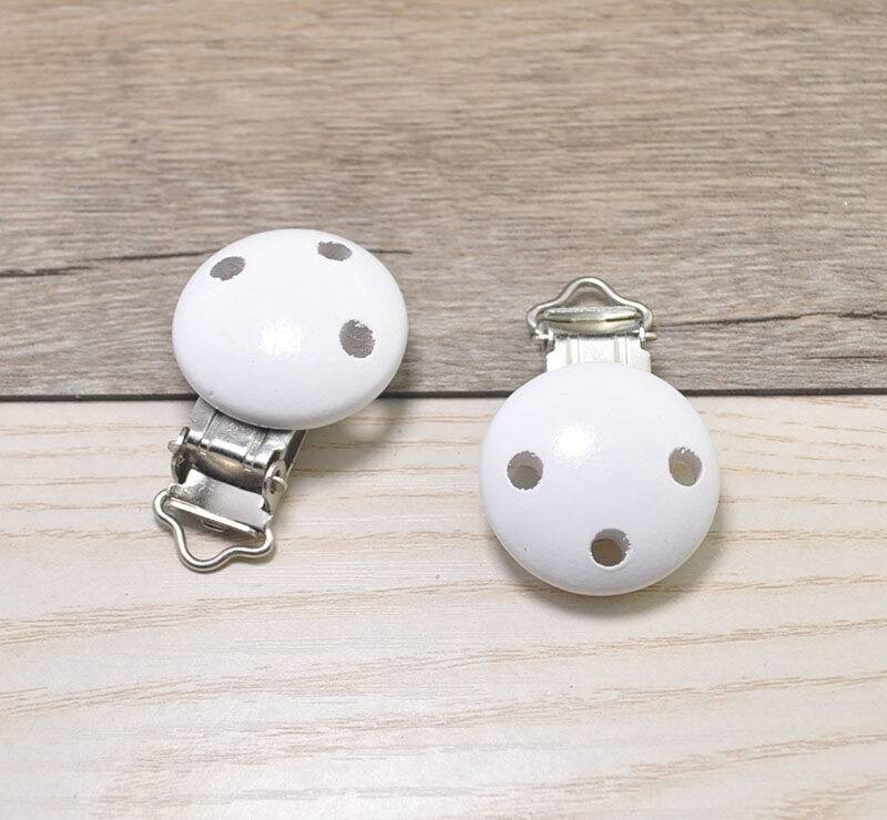 5Pc Natürlichen Holz Schnuller Clips 30mm ~ 1, 18 "', Weiße Binky Hosenträger Clips, Dummy-Clips, Babygeschenk, Führen Nickelfreie Safe Für Baby von Etsy - smallcommodity