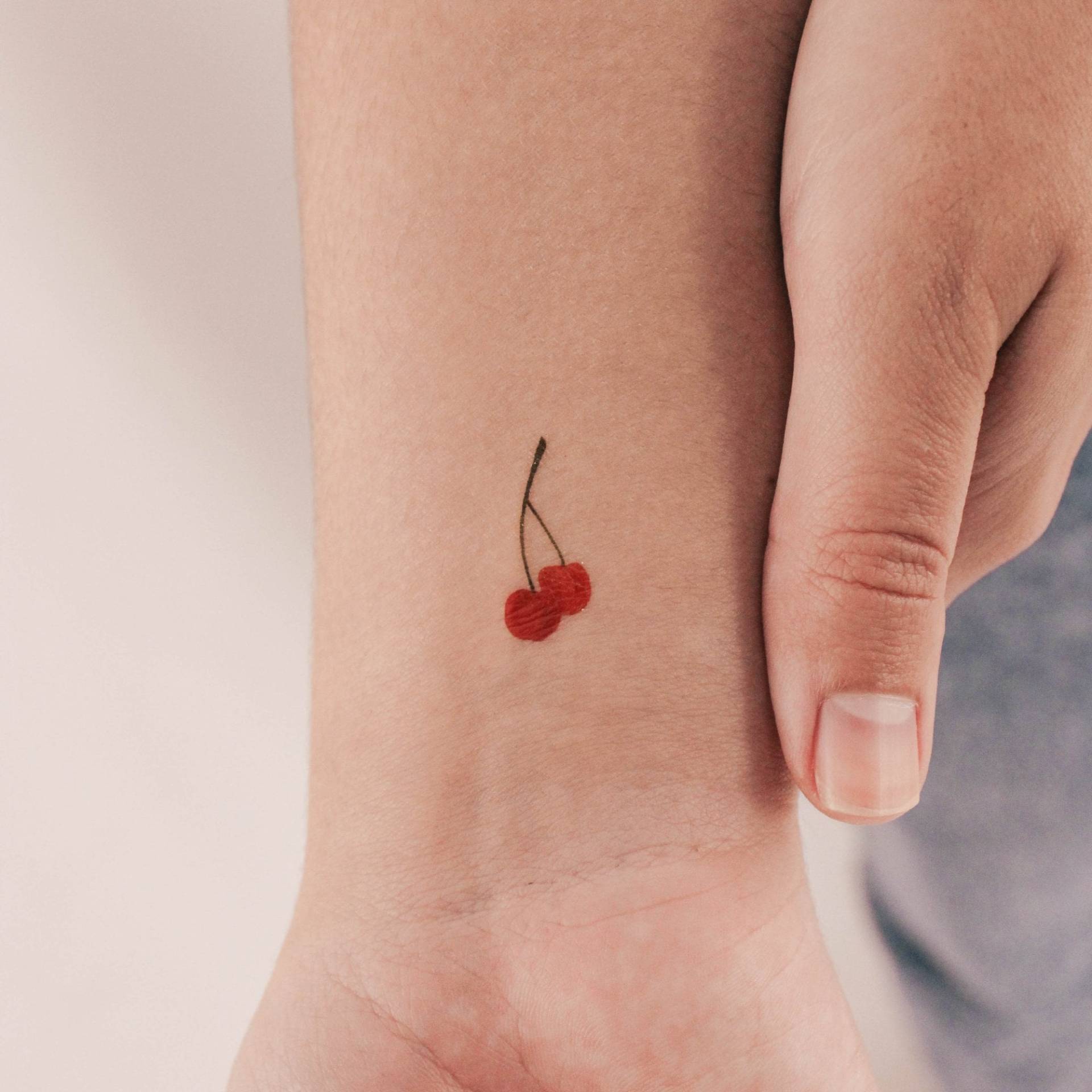 Aquarell Kirsche Paar Tattoo Von Zihee | 3Er Set Aquarell Kirsche Paar Tattoo Von Zihee | 3Er Set von Etsy - smalltattoos