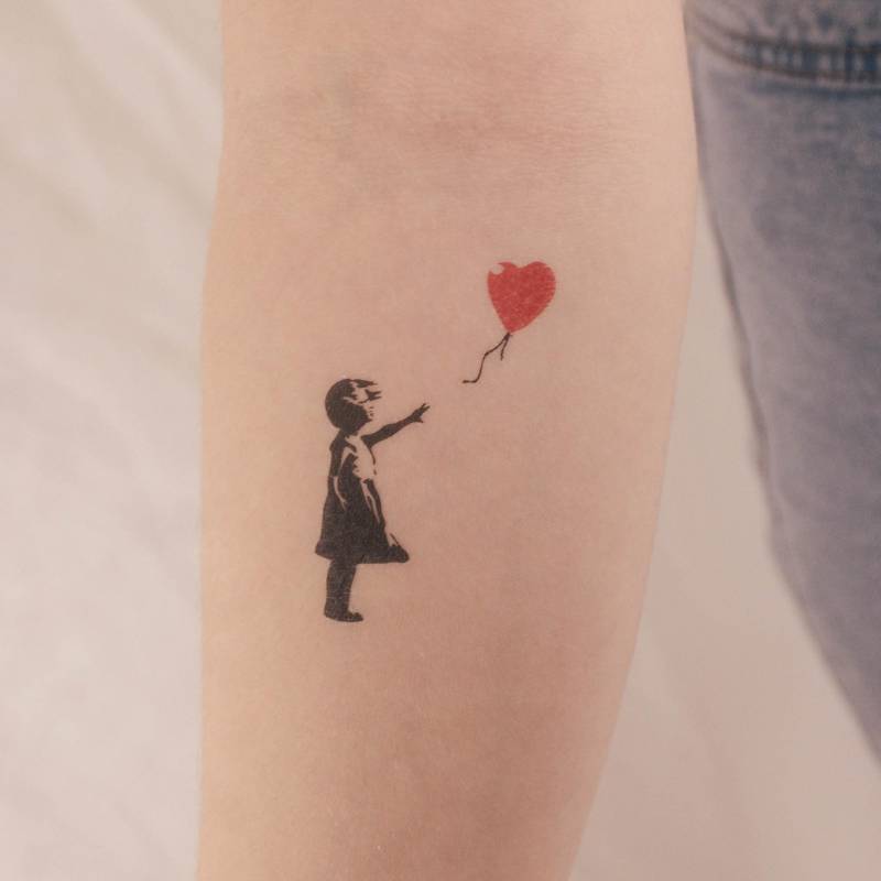 Banksy Ballon Mädchen Temporäres Tattoo | 3Er Set von Etsy - smalltattoos