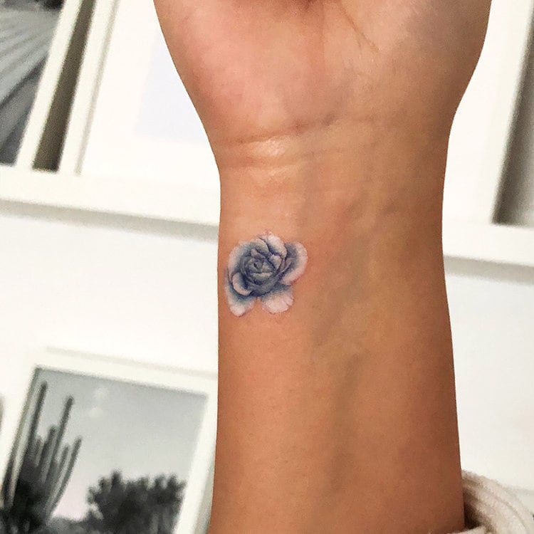 Blaue Rose Temporäres Tattoo Von Mini Lau | 3Er Set von Etsy - smalltattoos