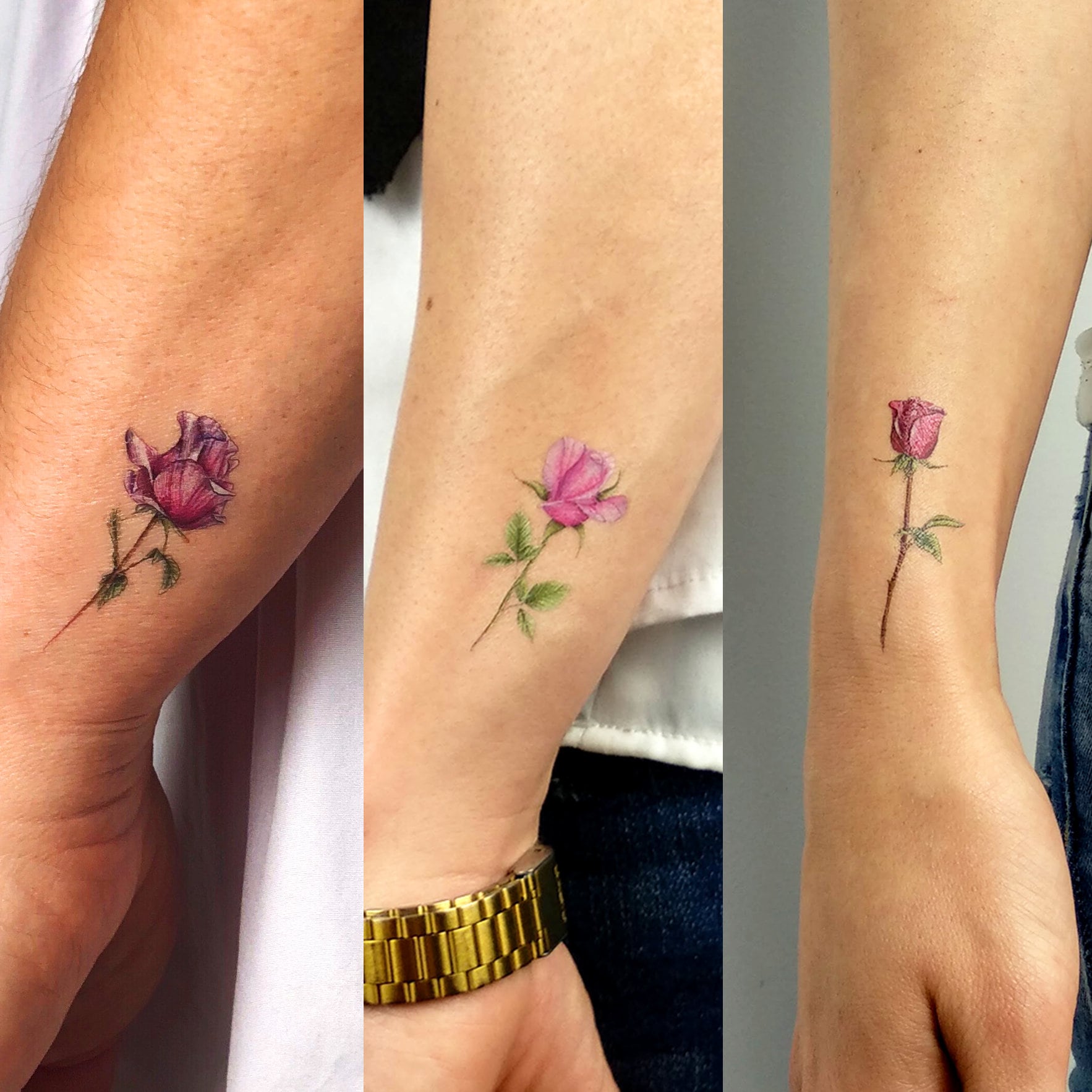 Drei Rosen Tattoos Von Mini Lau | 9Er Set von Etsy - smalltattoos