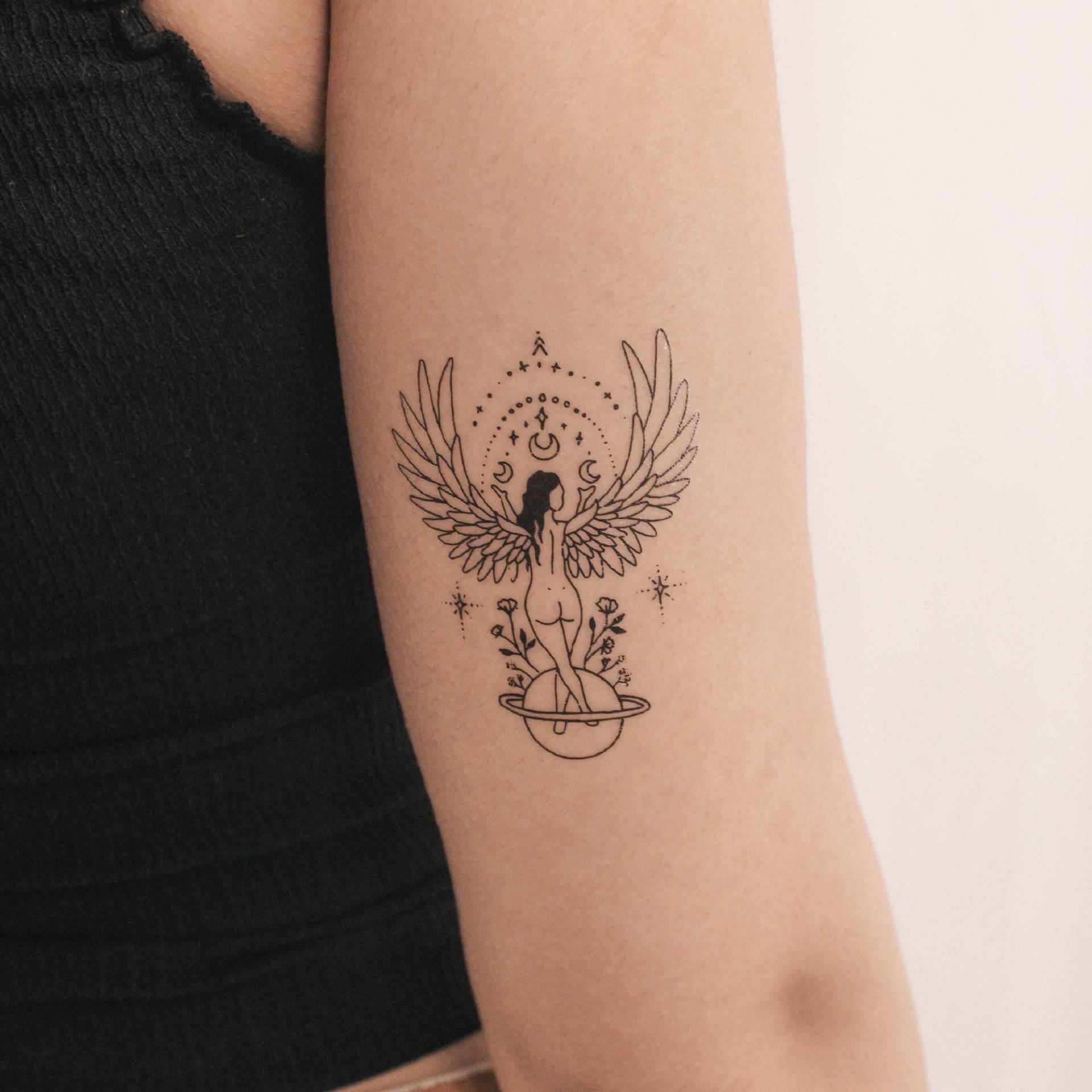 Engel Frau Temporäres Tattoo | 3Er Set Engel Frau Temporäres Tattoo | 3Er Set von Etsy - smalltattoos