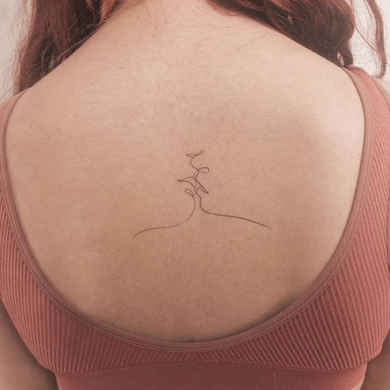 Feine Linie Kuss Temporäres Tattoo | 3Er Set von Etsy - smalltattoos