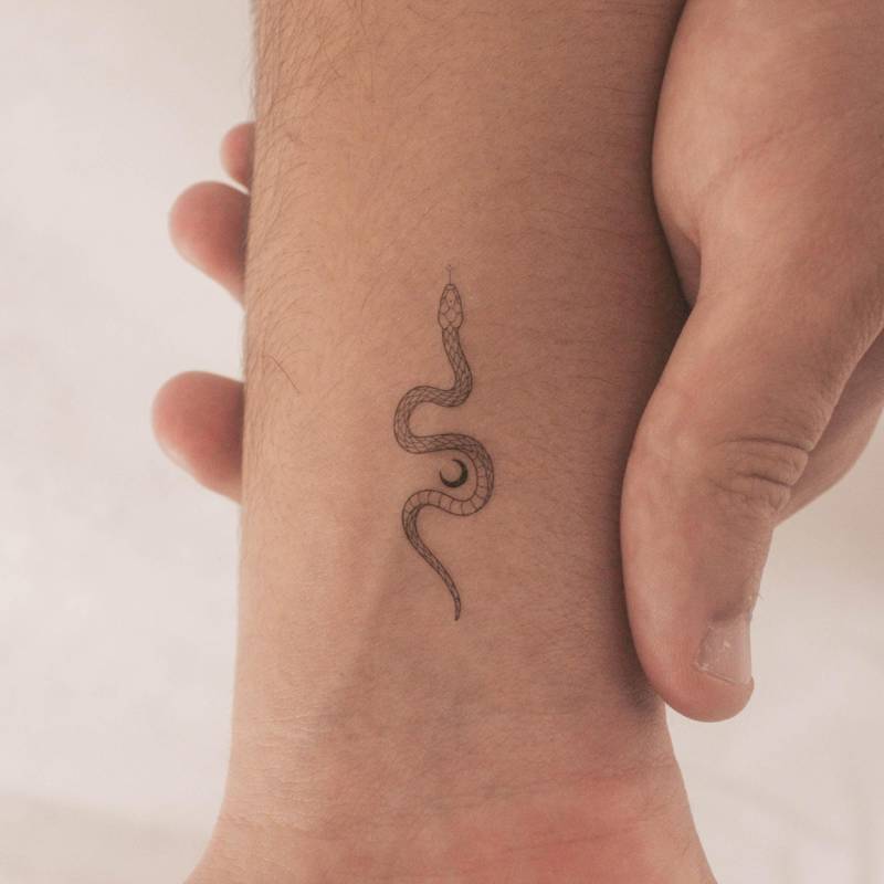 Feine Linie Schlange Temporäres Tattoo Von Jakenowicz | 3Er Set von Etsy - smalltattoos