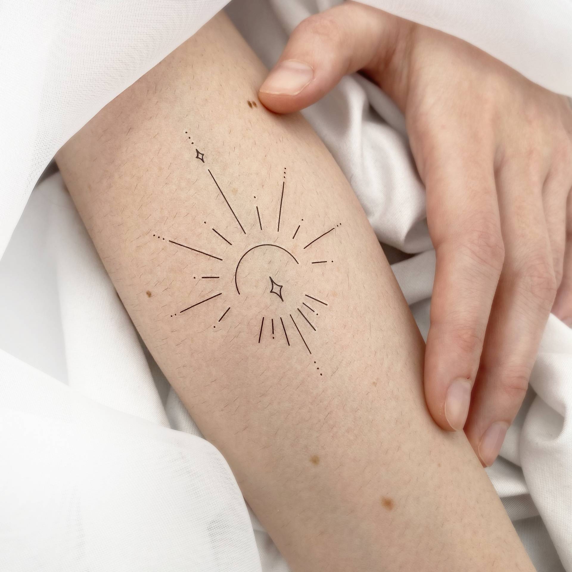 Fine Line Ornament Temporäres Tattoo | 3Er Set Fine Line Ornament Temporäres Tattoo | 3Er Set von Etsy - smalltattoos