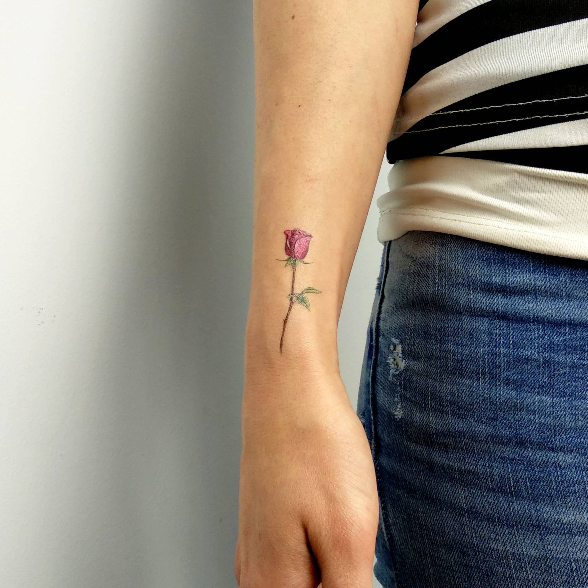 Granat Rose Temporäres Tattoo Von Mini Lau | 3Er Set von Etsy - smalltattoos