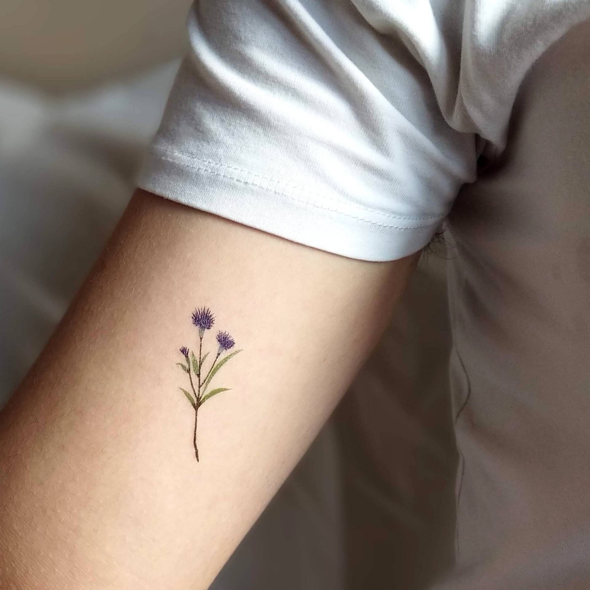 Kornblume Temporäres Tattoo Von Zihee | 3Er Set von Etsy - smalltattoos