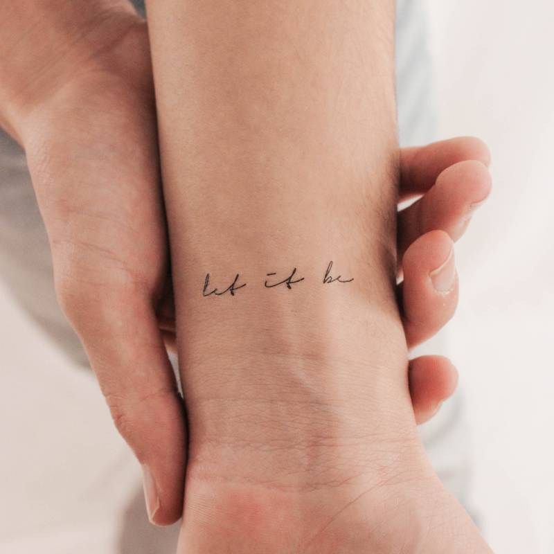 Let It Be Temporäres Tattoo | 3Er Set von Etsy - smalltattoos