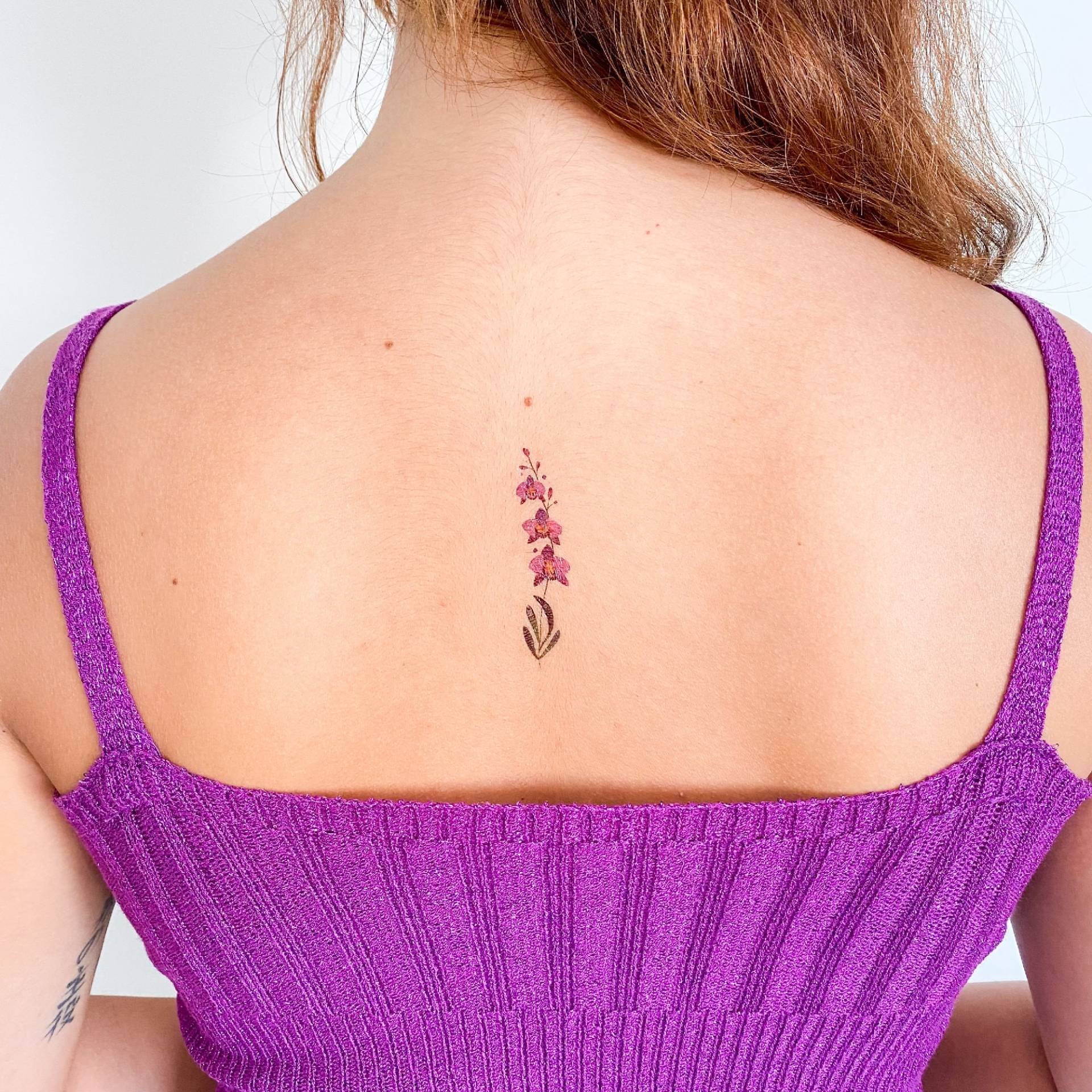 Lila Orchidee Temporäres Tattoo Von Lena Fedchenko | 3Er Set von Etsy - smalltattoos