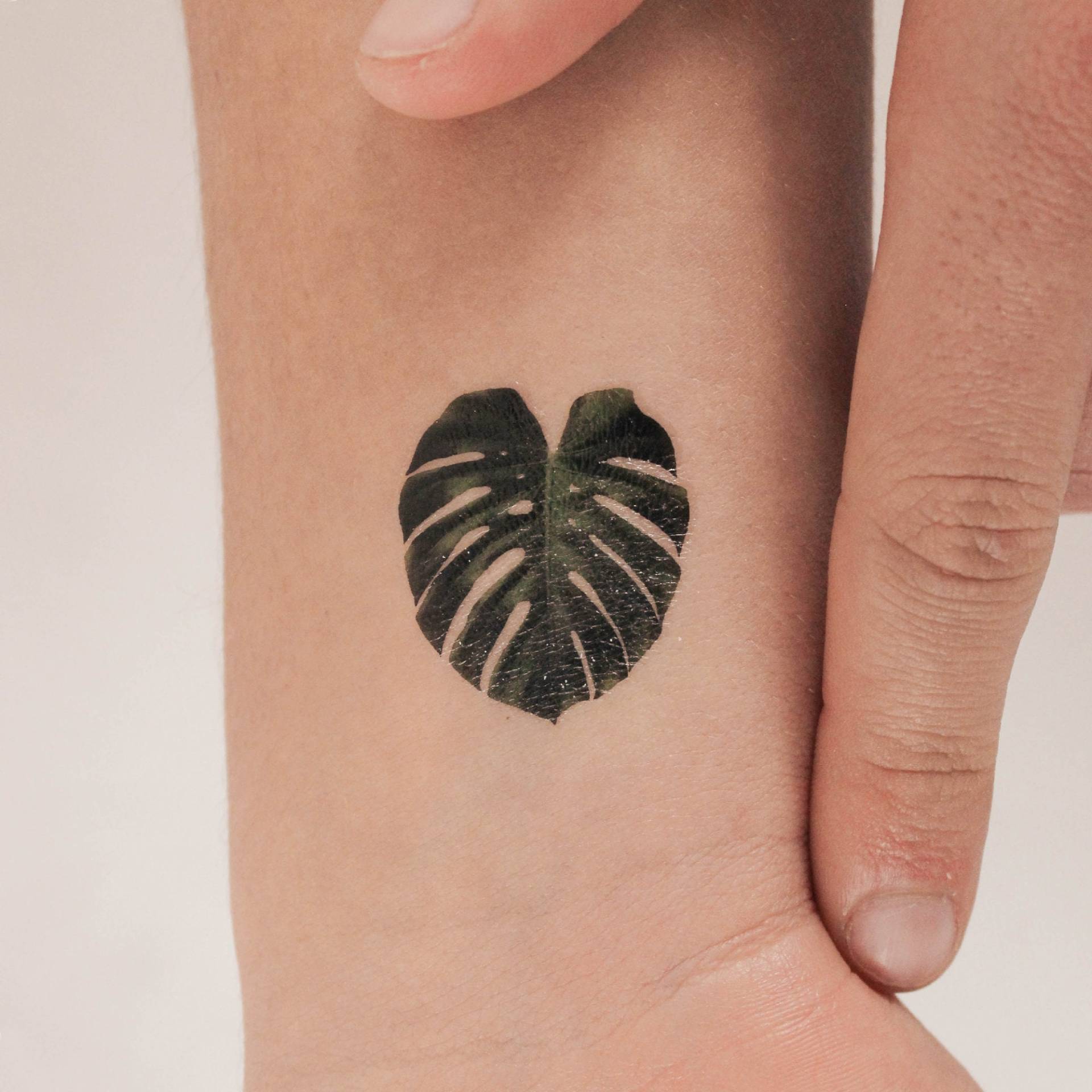 Monstera Deliciosa Blatt Temporäres Tattoo | 3Er Set Monstera Deliciosa Blatt Temporäres Tattoo | 3Er Set von Etsy - smalltattoos