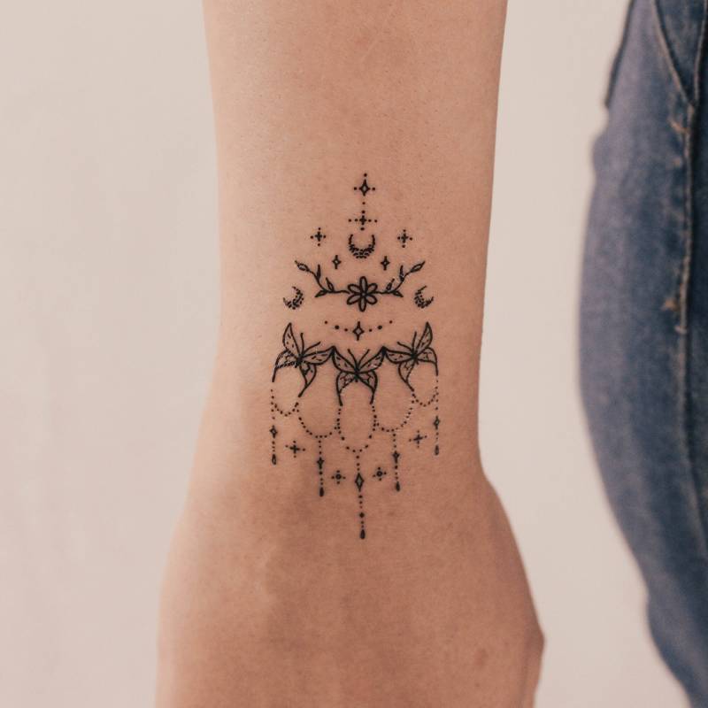 Ornament Schmetterling Temporäres Tattoo | 3Er Set von Etsy - smalltattoos