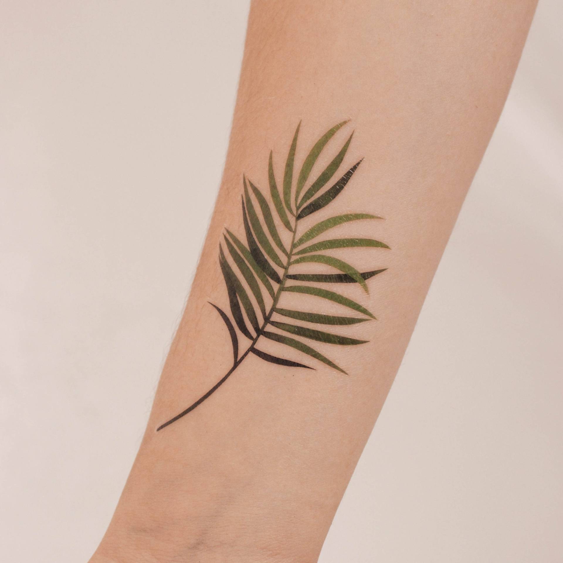 Palmenblatt Temporäres Tattoo Von Zihee | 3Er Set von Etsy - smalltattoos