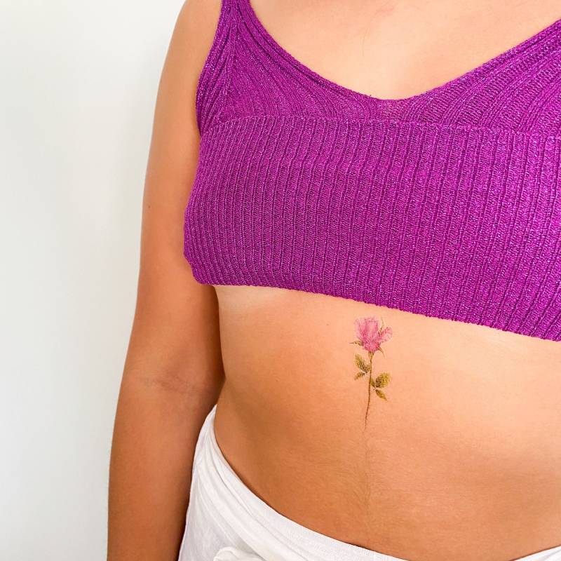 Rosa Rose Temporäres Tattoo Von Mini Lau | 3Er Set von Etsy - smalltattoos
