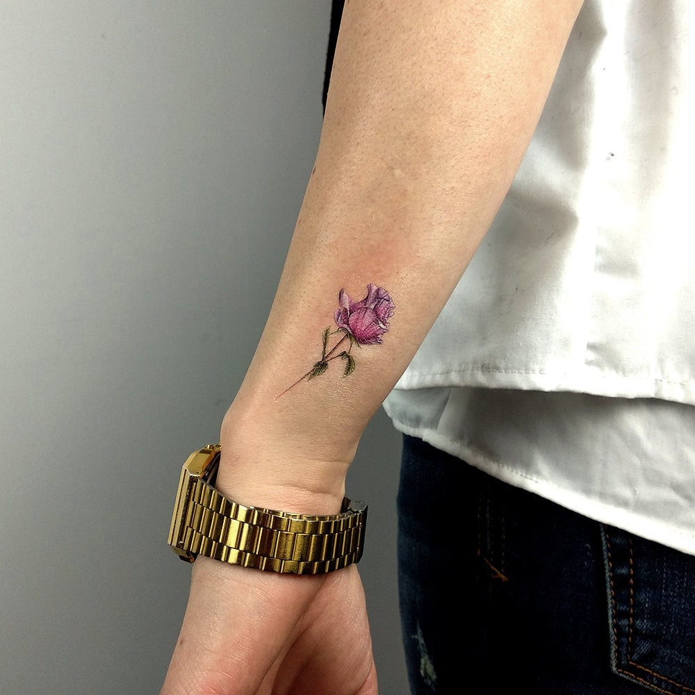 Rose Temporäres Tattoo Von Mini Lau | 3Er Set von Etsy - smalltattoos