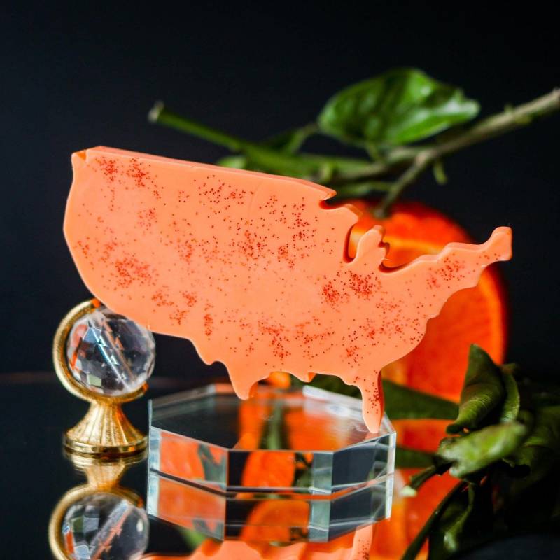 Usa Amerika Seifenform, Orangenduft & Glitzer Dekoseife, Geschenkidee Urlaub Und Reise von Etsy - soapOgraphic