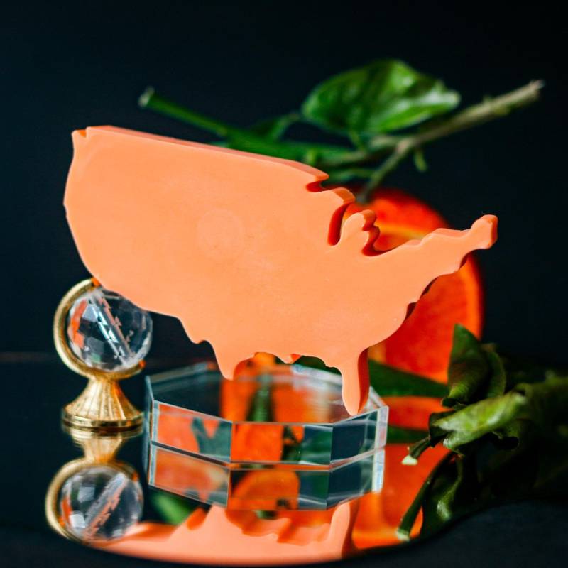 Usa Seife - Handgemachte Dekoseife in Amerika-Form Mit Orangenduft | Originelles Geschenk Für Urlaub & Reisen von Etsy - soapOgraphic