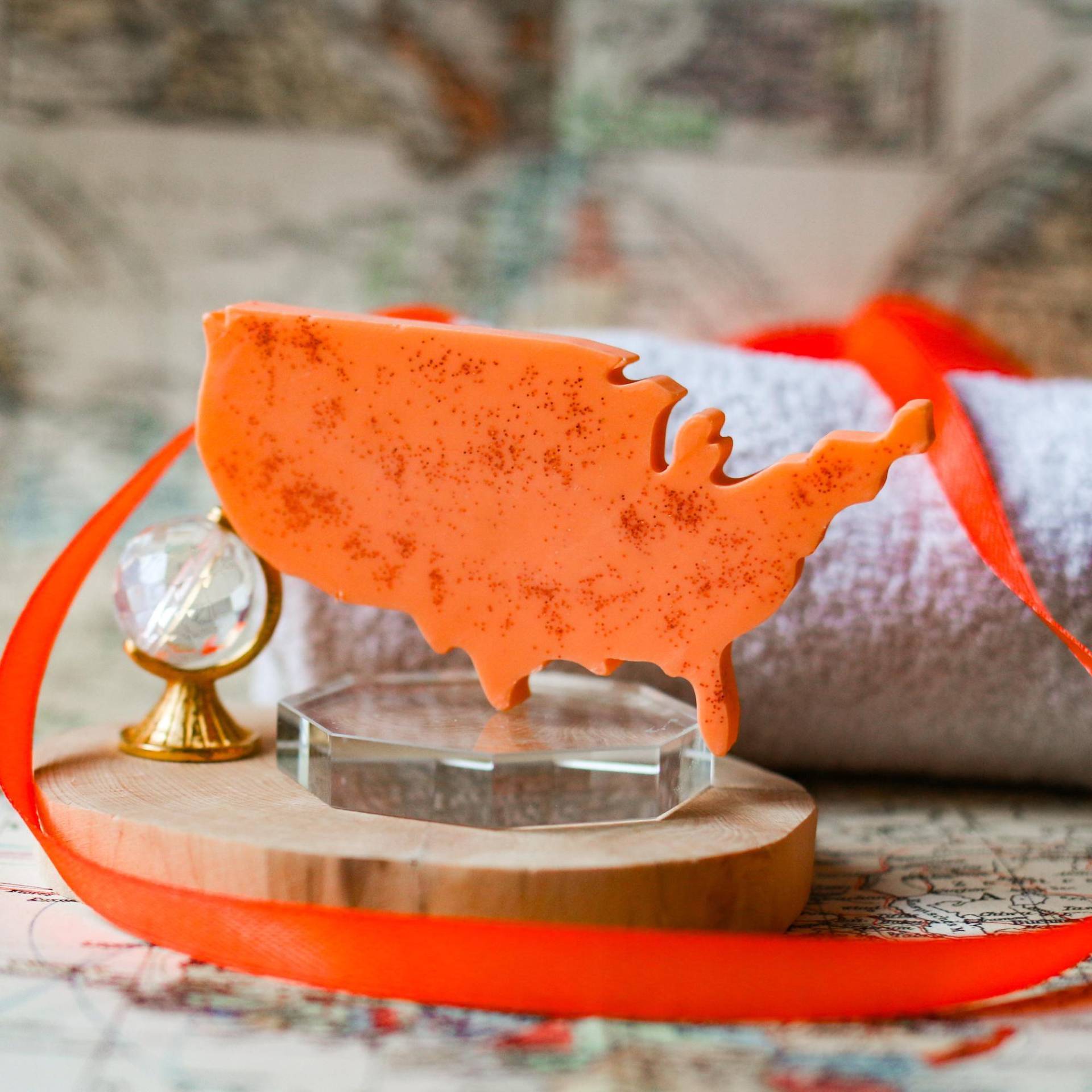 Usa Seife - Handgemachte Dekoseife in Amerika-Form Mit Orangenduft & Glitzer | Originelles Geschenk Für Reise Und Urlaub Usa Seife - Handgemachte Dekoseife in Amerika-Form Mit Orangenduft & Glitzer | Originelles Geschenk Für Reise Und Urlaub von Etsy - soapOgraphic
