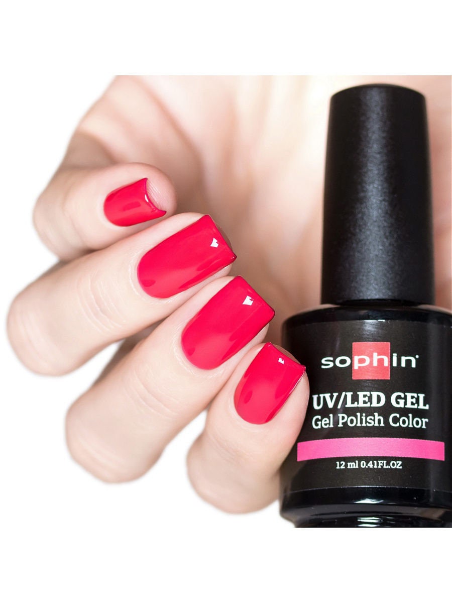 Hellrosa Magentafarbener Gellack. Sophin 0722 Vivid Fuchsia. Spektakuläre Glänzende Glanz, Lebendige Farbe, Erstaunliche Haltbarkeit von Etsy - sophincosmetics
