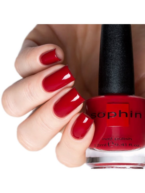 Klassisch Roter Nagellack. Sophin 0027. Hochglänzender Langanhaltendes Finish. Schnell Trocknende Beschichtung. Vegane Kosmetik. Leuchtend Rote Nägel von Etsy - sophincosmetics