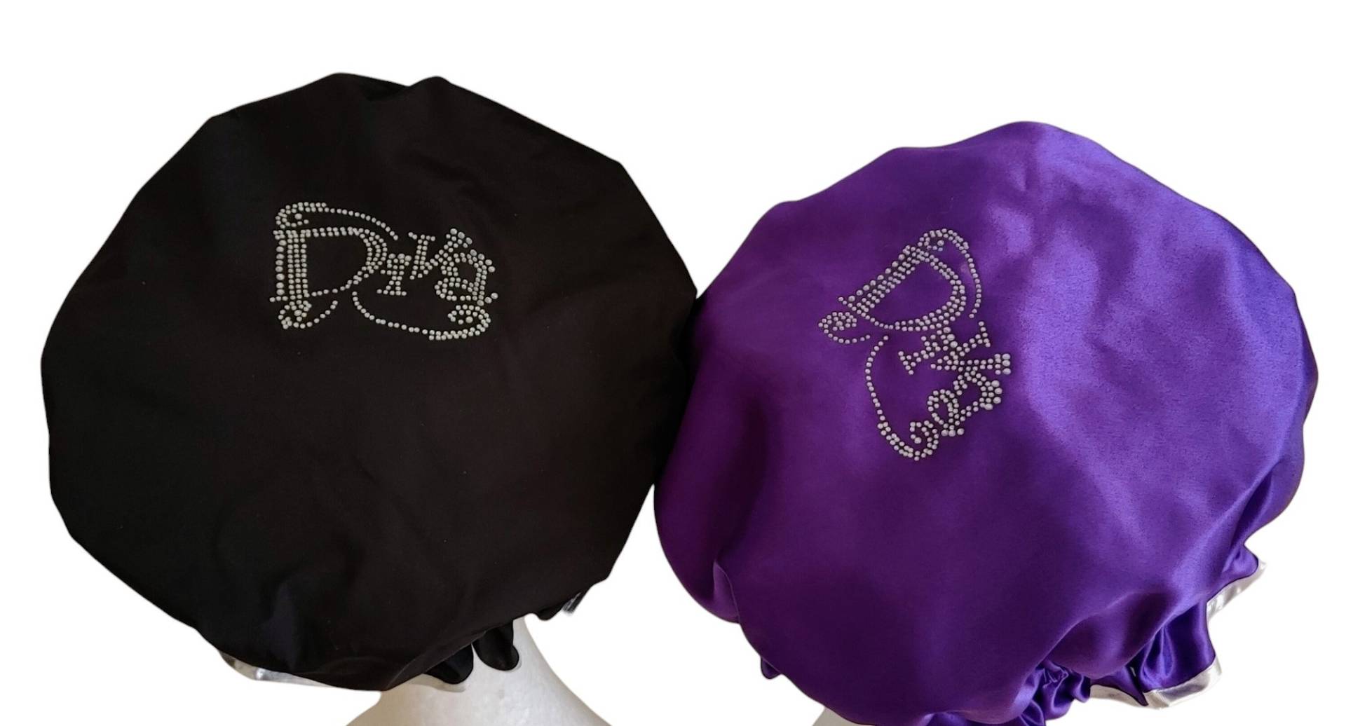 Glamour Diamante Duschhaube - Diva | Schwarz Oder Lila von Etsy - soprettyshowercaps