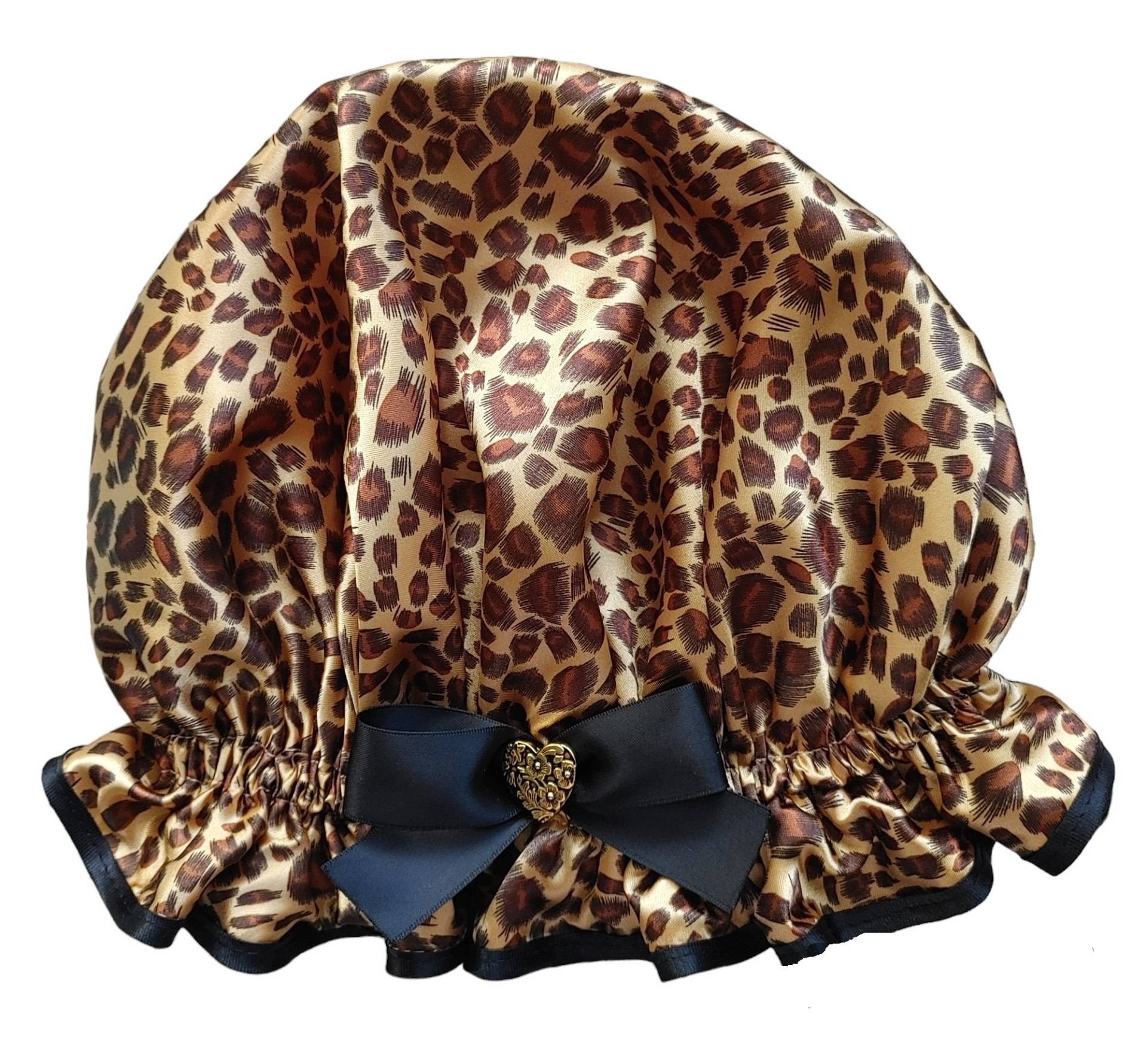 Großzügige Übergroße Duschhaube - Wildkatze Leopard Animal Print von Etsy - soprettyshowercaps