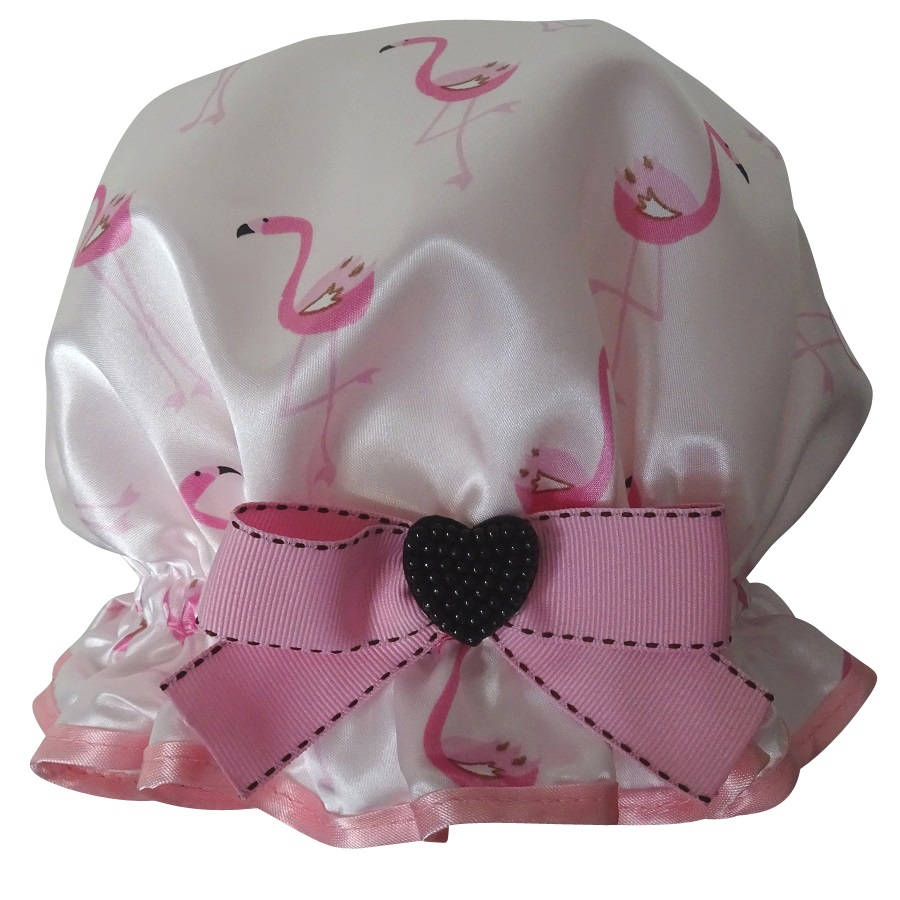 Pink Flamingo Bouffant Style Duschhaube - Flam Glam von Etsy - soprettyshowercaps