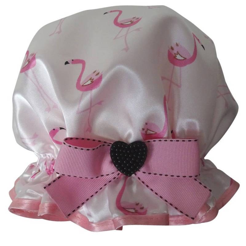 Pink Flamingo Bouffant Style Duschhaube - Flam Glam von Etsy - soprettyshowercaps