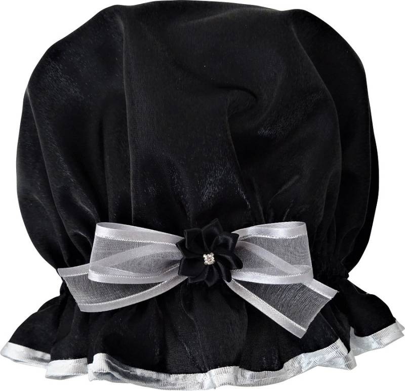 Schwarz Und Silber Bouffant Duschhaube - Black Diamond von Etsy - soprettyshowercaps
