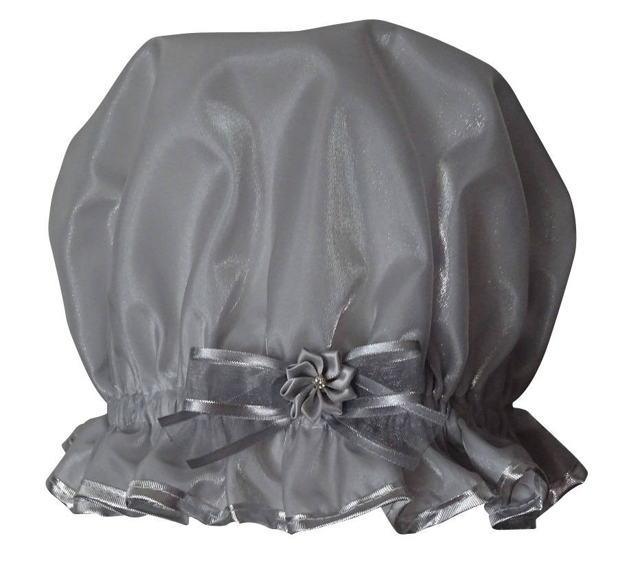 Silberfarbene Bezaubernde Große Und Geräumige Duschhaube - Stellaluna von Etsy - soprettyshowercaps