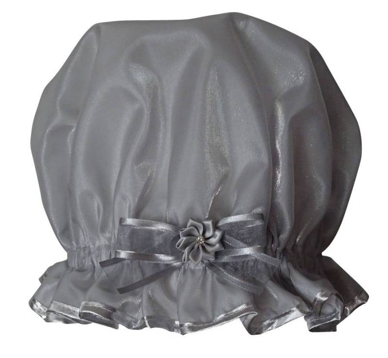 Silberfarbene Bezaubernde Große Und Geräumige Duschhaube - Stellaluna von Etsy - soprettyshowercaps