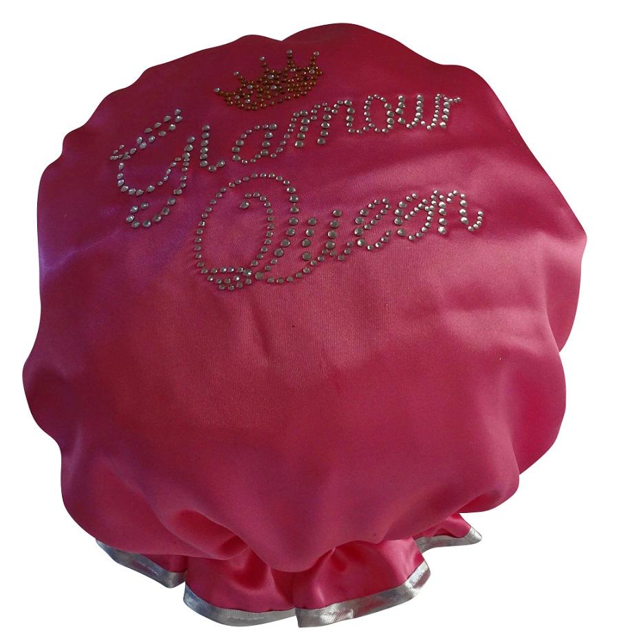Spaß Hot Pink Diamante Duschhaube - Glamour Queen von Etsy - soprettyshowercaps