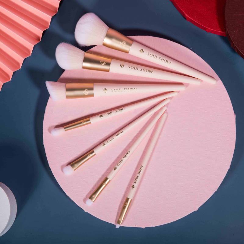 7-Teiliges Pinkes Luxus Pinsel Set von Etsy - soulshowbrush