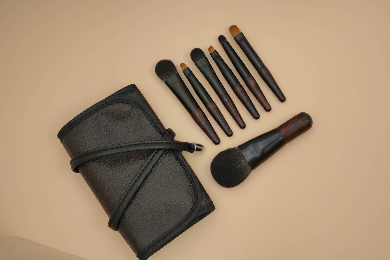 7stk Mini Make-Up Pinsel Essential Set Travel Size Mit Pu-Beutel Und Box von Etsy - soulshowbrush