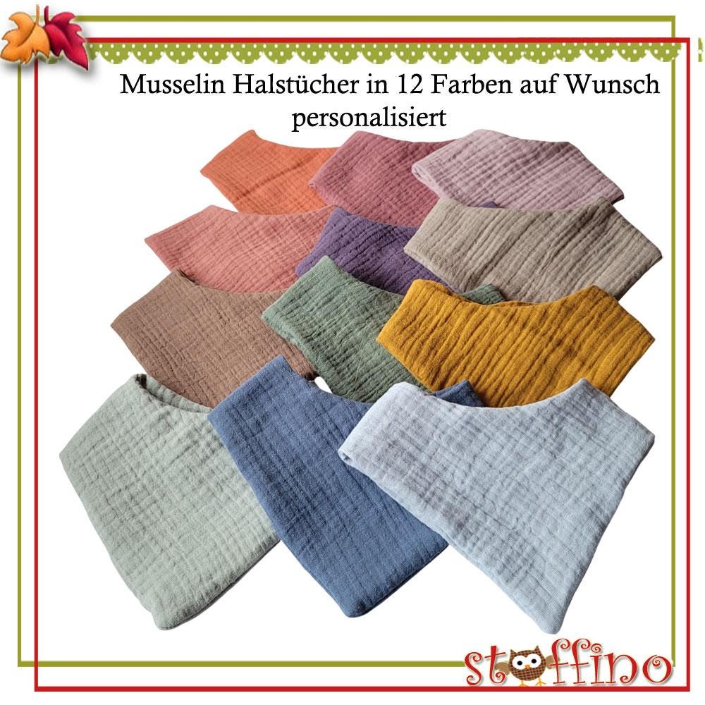 Musselin Halstuch Sabbertuch, Spucktuch Personalisiert Mit Namen/Geschenk Zur Geburt /Babygeschenk von Etsy - stoffino