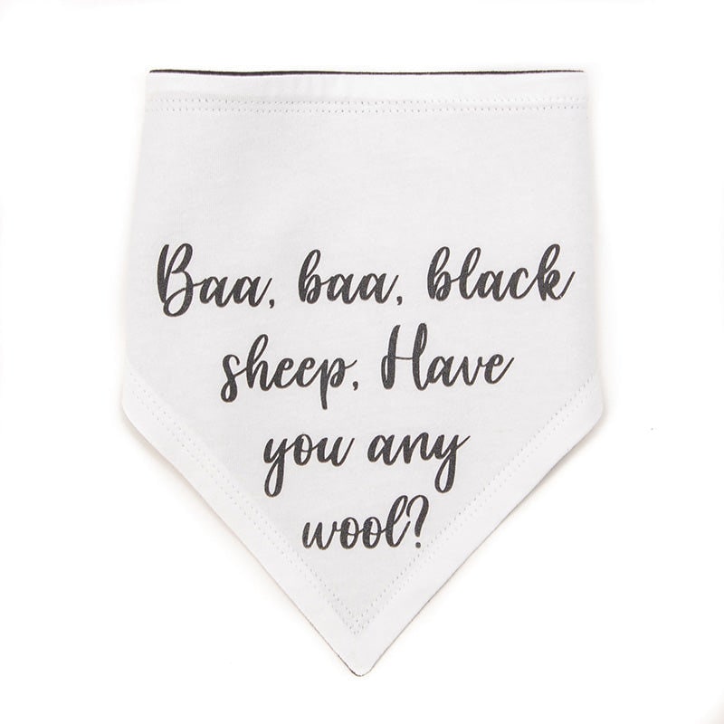 Baa Schwarzes Schaf Bandana Lätzchen - Babypartygeschenk, Neue Mutter, Geburtsanzeige, Enkelkind, Sabber Lätzchen, Kinderreim Baa Schwarzes Schaf Bandana Lätzchen - Babypartygeschenk, Neue Mutter, Geburtsanzeige, Enkelkind, Sabber Lätzchen, Kinderreim von Etsy - storiarts