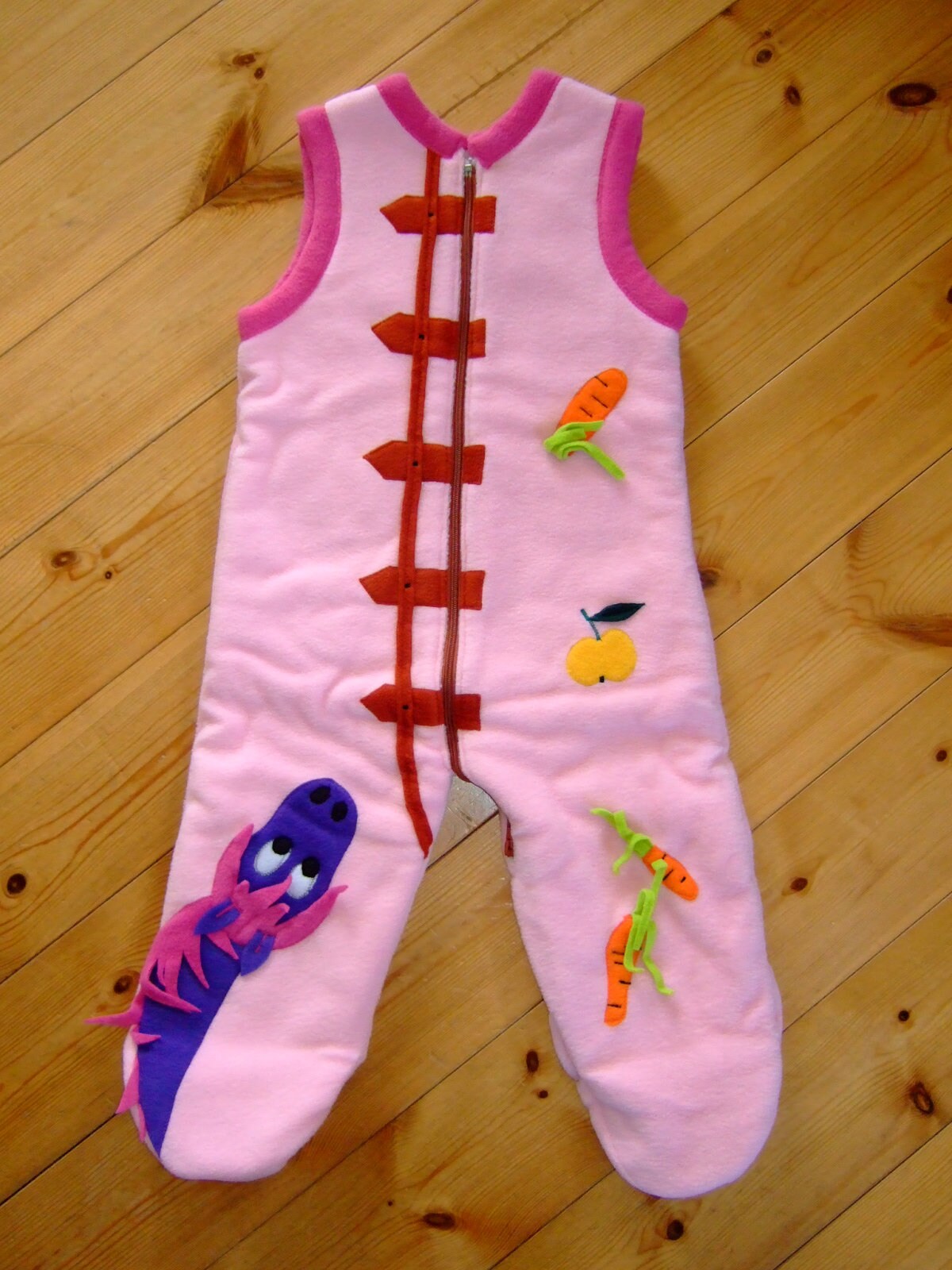 Auf Lager Plüsch-Bein-Schlafsack "Pferd" Gr.92 von Etsy - strickhuhndesign