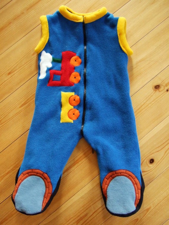 Schlafsack Mit Beinen "Eisenbahn" 62-104 Overall Schlafsack Mit Beinen "Eisenbahn" 62-104 Overall von Etsy - strickhuhndesign