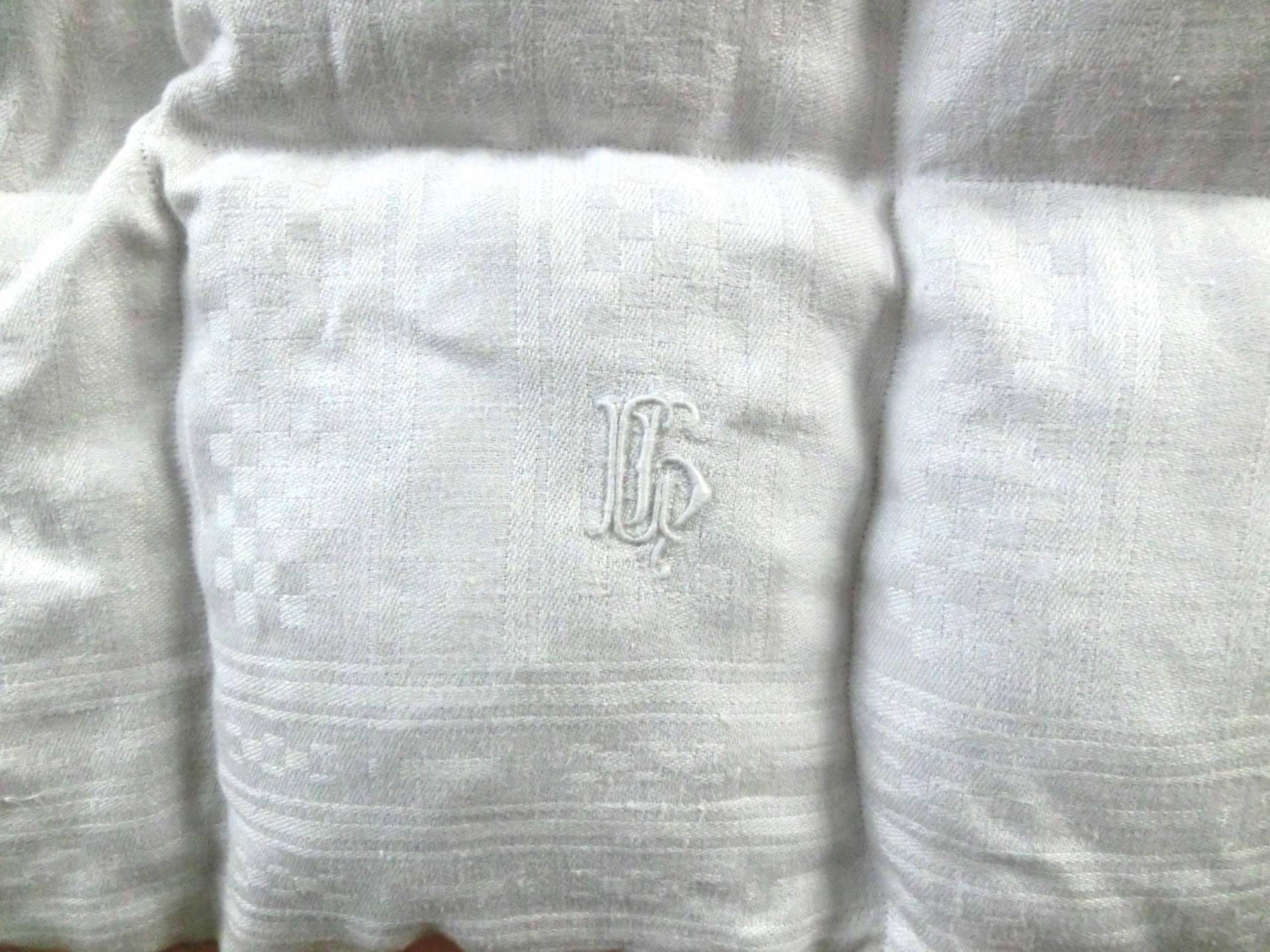 Kirschkernsack Guter Heinrich, Weißes, Sehr Altes Leinen, in Sich Gemustert, Monogramm Handgestickt, 6 Kammern, 2000G Schwer, Natürlich Neu von Etsy - sumergosum