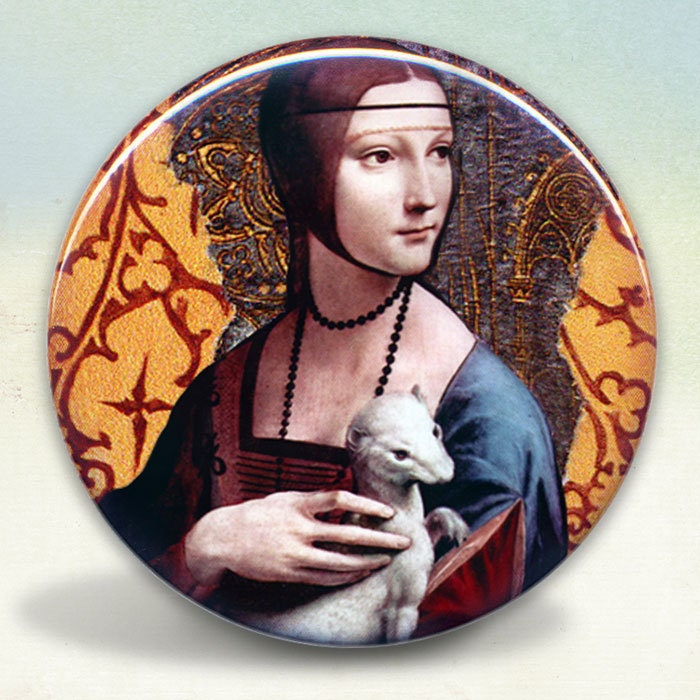 Dame Mit Ermine Davinci Collage Taschenspiegel Dame Mit Ermine Davinci Collage Taschenspiegel von Etsy - tartx