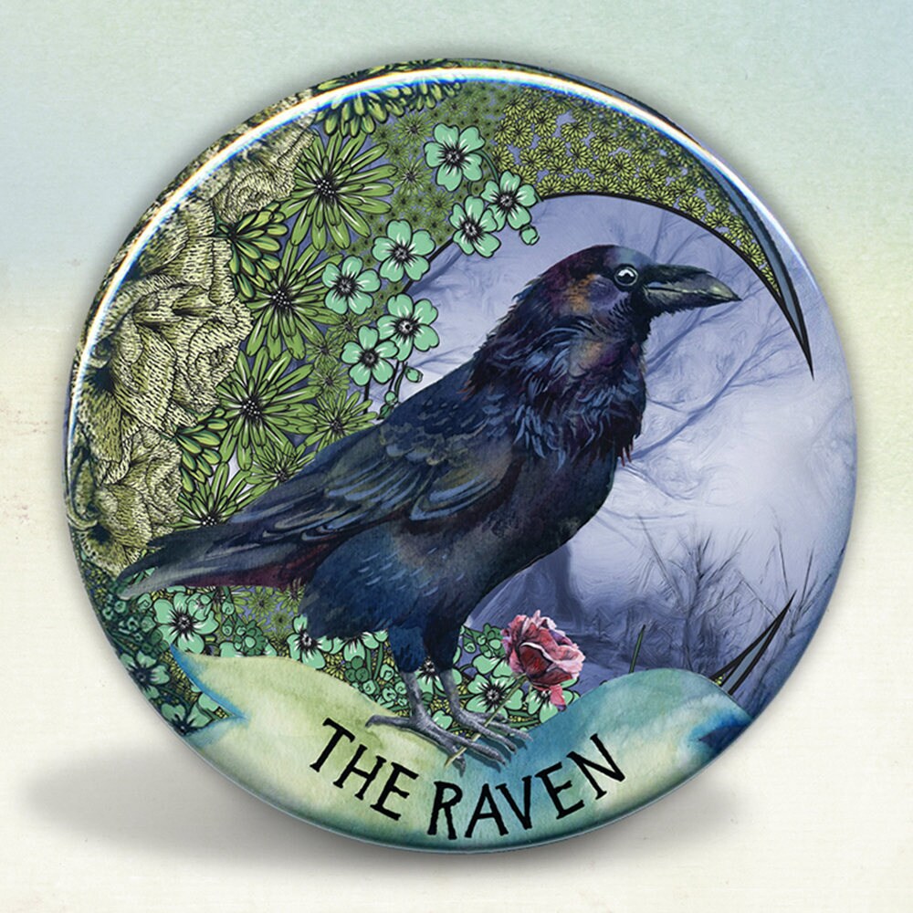 Der Rabe Und Der Mond Taschenspiegel | Anstecknadel Magnet Schlüsselanhänger Flaschenöffner Der Rabe Und Der Mond Taschenspiegel | Anstecknadel Magnet Schlüsselanhänger Flaschenöffner von Etsy - tartx