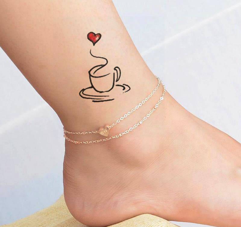 Mini Temporäres Tattoo/Kaffeeherz Farbe Schönes von Etsy - tattooprint