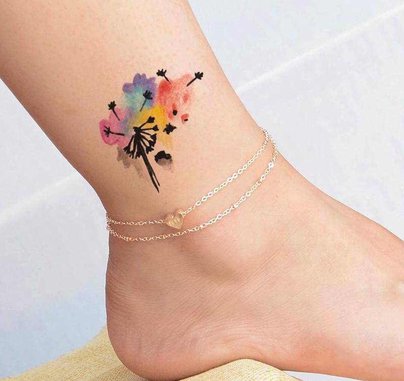 Mini Temporäres Tattoo/Löwenzahn Wasserball Wunderschönes von Etsy - tattooprint