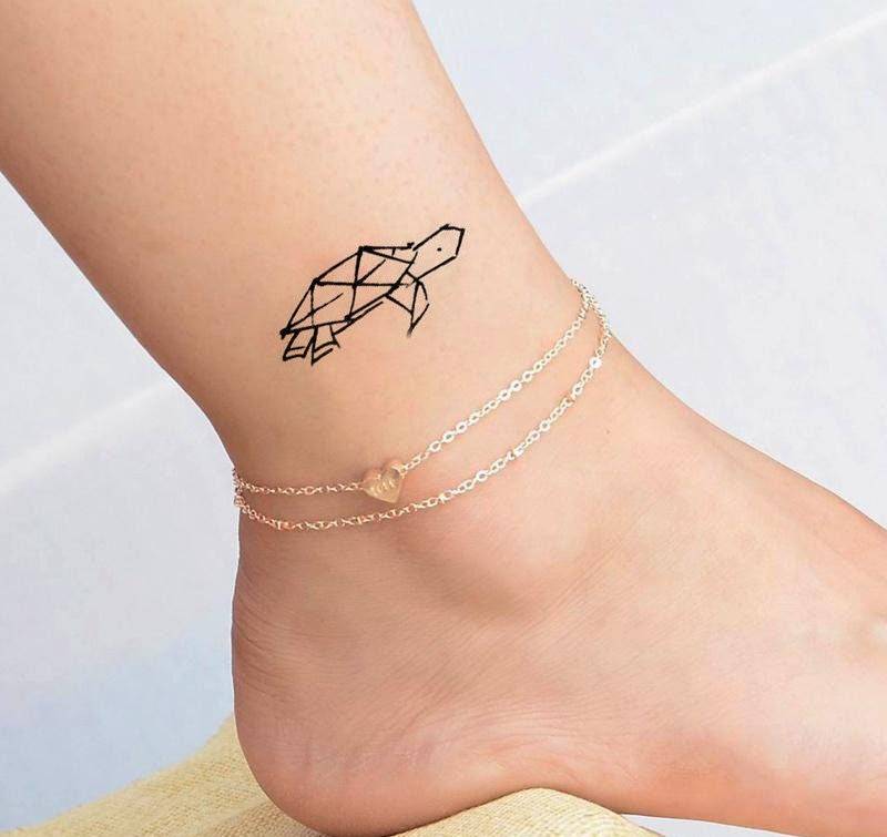 Mini Temporäres Tattoo/Schildkröte Geometrisch Schönes von Etsy - tattooprint