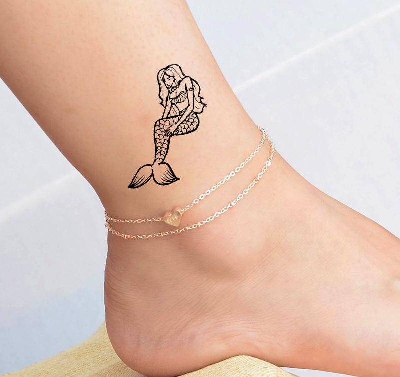 Mini Temporäres Tattoo/Sirene Meerjungfrau Schönes von Etsy - tattooprint