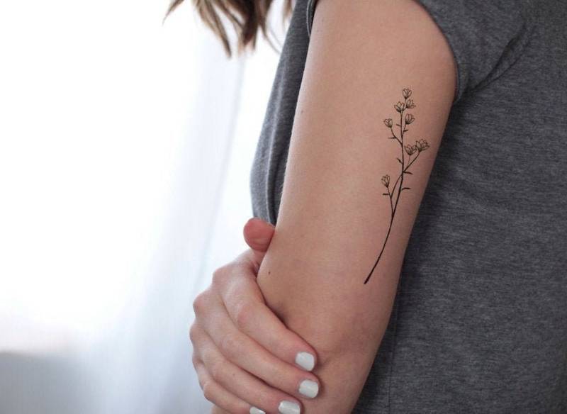 Florales Tattoo/Fake Temporäres Vintage Schwarz Weiß Mädchen Hipster Blumen Geschenk Florales Tattoo/Fake Temporäres Vintage Schwarz Weiß Mädchen Hipster Blumen Geschenk von Etsy - temptatco