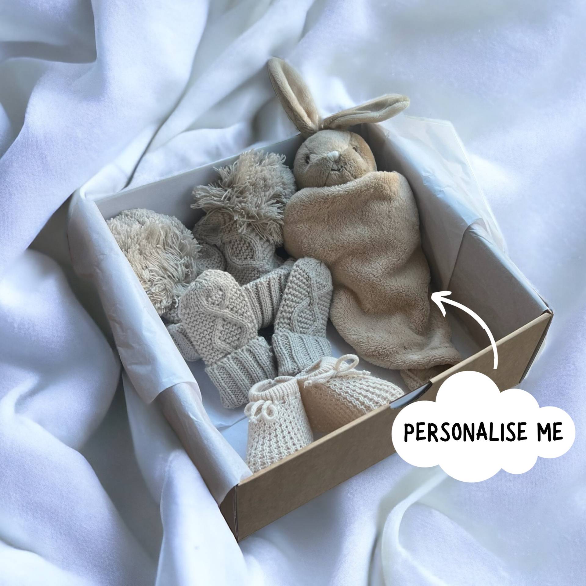 Personalisierter Unisex Baby-Geschenkkorb, Neutrales Baby-Jungen-Mädchen-Gif, Baby-Duschegeschenk, Baby-Häschengeschenk, Baby-Geschenkset Für Jungen von Etsy - thebababee